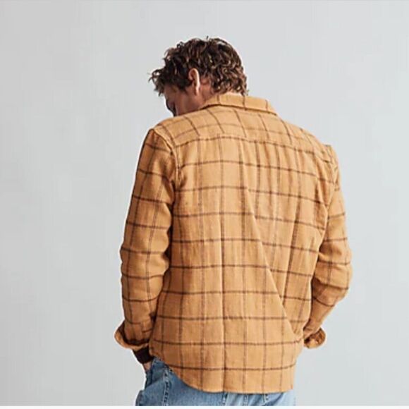 Madewell Slub Flannel Easy Long-Sleeve Shirt golden Oak NWT size XXL - Picture 3 of 12